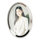 image 3 of Chic Oval Nickel Plated Metal 4x6 Picture Frame with 3D Dotted Design Silver | One Size