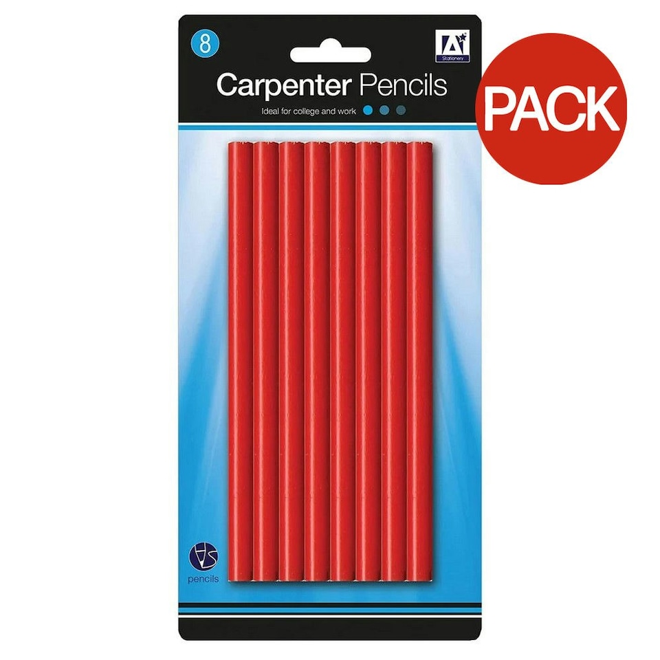 Alannahs Carpenter´s Pencil (Pack of 8) - Red - One Size
