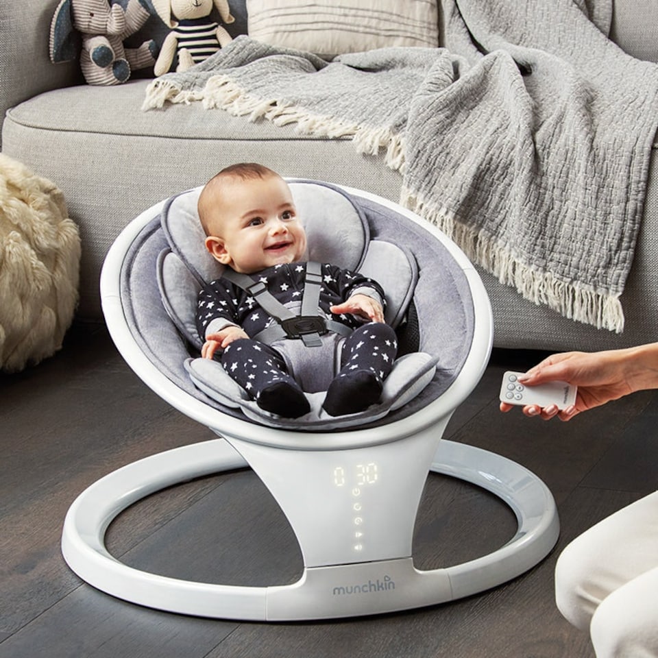 image 1 of Munchkin Baby Swing Grey