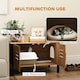 image 4 of PawHut Cat Litter Box Enclosure w/ Tall Legs, Scratching Board, Dark Brown Brown | One Size