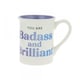 image 1 of Our Name Is Mud Ceramic Mug Badass and Brilliant 454ml | White | Purple | 1