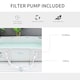 image 3 of Outsunny Steel Frame Swimming Pool w/ Filter Pump and Reinforced Sidewalls, Grey