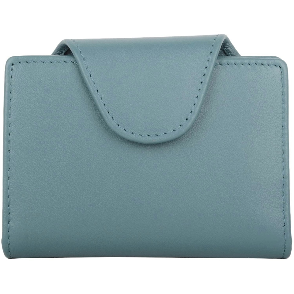 image 1 of Slim Line Genuine Soft Leather RFID Protected Credit Card Holder Purse Purple | Violet