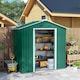 image 7 of Outsunny 6.5x3.5ft Metal Garden Shed for Garden and Outdoor Storage, Green
