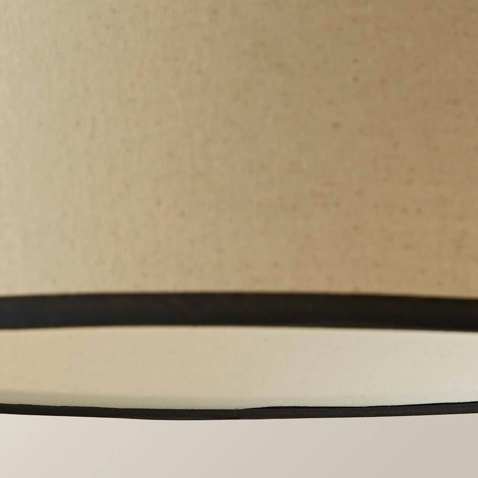 image 1 of ValueLights Aspen Medium Black Trim Tapered Lamp Shade Black