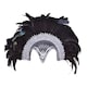 image 1 of Bristol Novelty Womens/Ladies Jewel Plume Feather Helmet - Black/Silver - One Size One Size