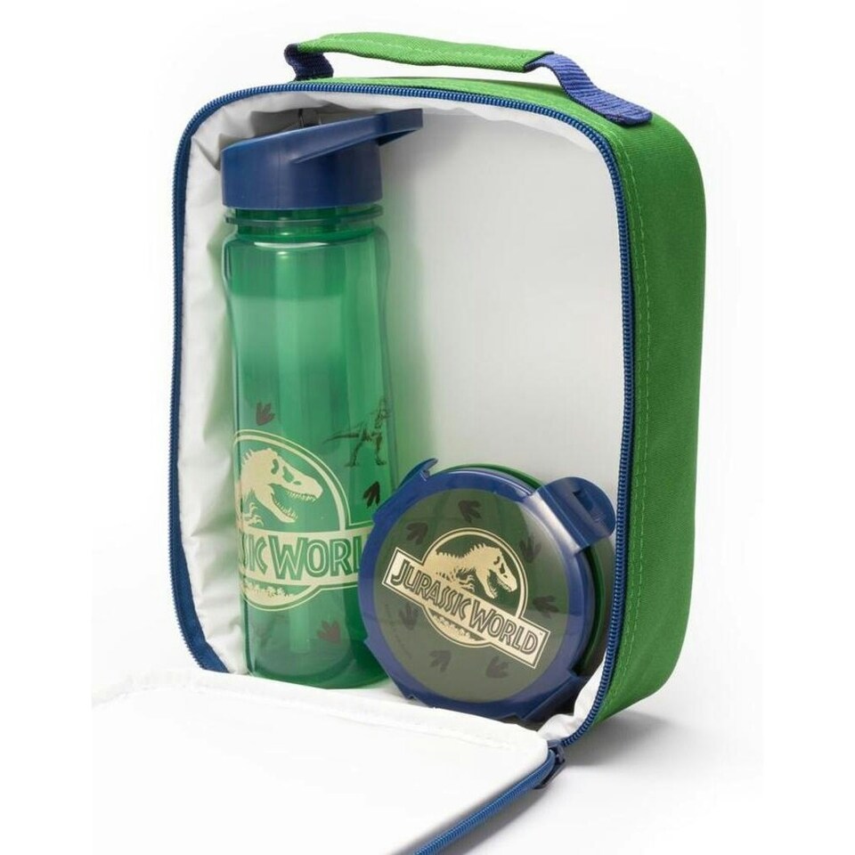 image 1 of Jurassic World Childrens/Kids Lunch Bag And Bottle Set - Green - One Size