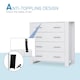 image 6 of HOMCOM Chest Of 4 Drawers Home Storage Clothes Cabinet Metal Handles Base White