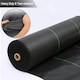 image 3 of Heavy Duty Weed Control Membrane Garden Barrier Fabric for Landscaping Cover N/A