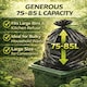 image 4 of Hero Drawstring Black Bin Bags 75–85L – Roll of 12 Heavy Duty Fox Proof Refuse Sacks, Strong Stretchy Tear Resistant Recycled Garbage Bags | Black | Black | 75-85L | 12