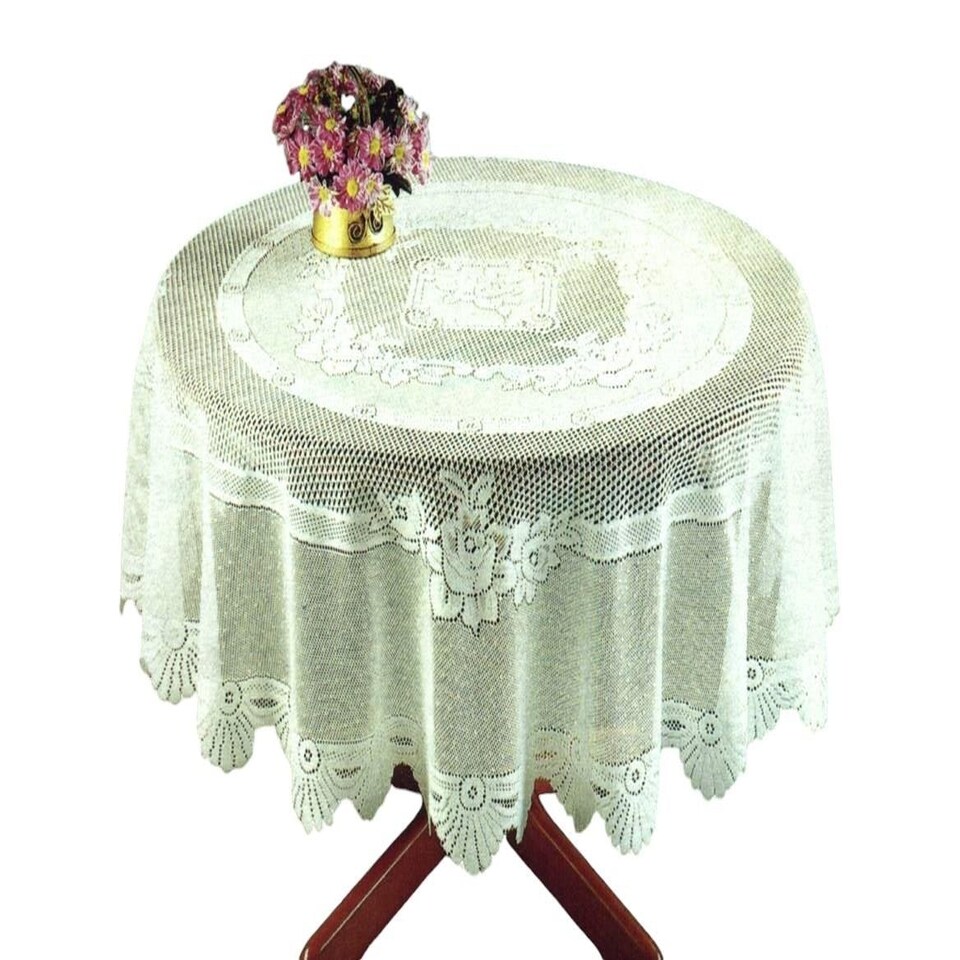 image 1 of Monica Tablecloth - White - 91x91cm