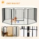 image 6 of PawHut 80cm 8 Panels Heavy-Duty Dog Playpen for Small, Medium Dogs