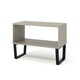 image 2 of Texas Open Coffee Table With Undershelf - Solid Wood Top and Black Metal Underframe | Grey | Solid Grey Wax | One Size | 1