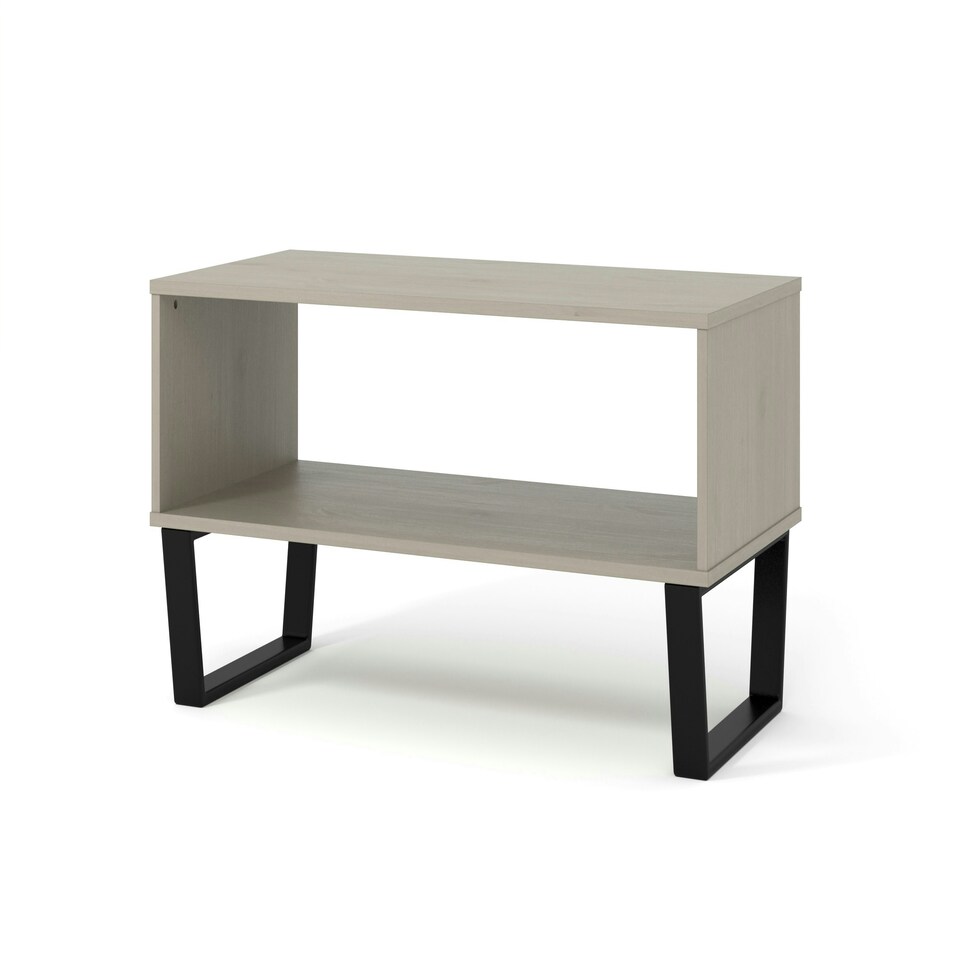 image 1 of Texas Open Coffee Table With Undershelf - Solid Wood Top and Black Metal Underframe | Grey | Solid Grey Wax | One Size | 1