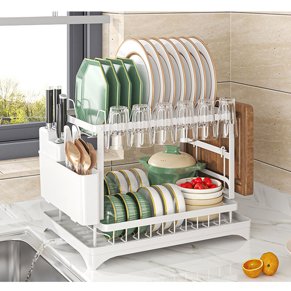 image 1 of 1pc Dish Drying Rack For Kitchen Counter Over The Sink