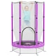 image 1 of AIYAPLAY 4.6FT Kids Trampoline with Safety Enclosure Net, Purple
