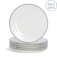 image 1 of Nicola Spring White Farmhouse Dinner Plates - 26cm - Pack of 6 White