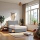 image 1 of York Hybrid Sprung Orthopaedic Bed Set No Drawers & 54"Headboard Plush