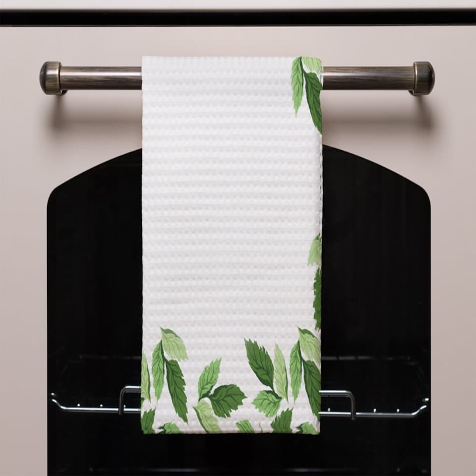 image 1 of Green Border (Kitchen Towel)