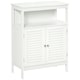 image 6 of kleankin Wooden Bathroom Floor Cabinet with Door Corner Storage Oragnizer White