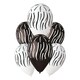 image 1 of Zebra Print Latex Balloons 33cm / 13 in - Pack of 6