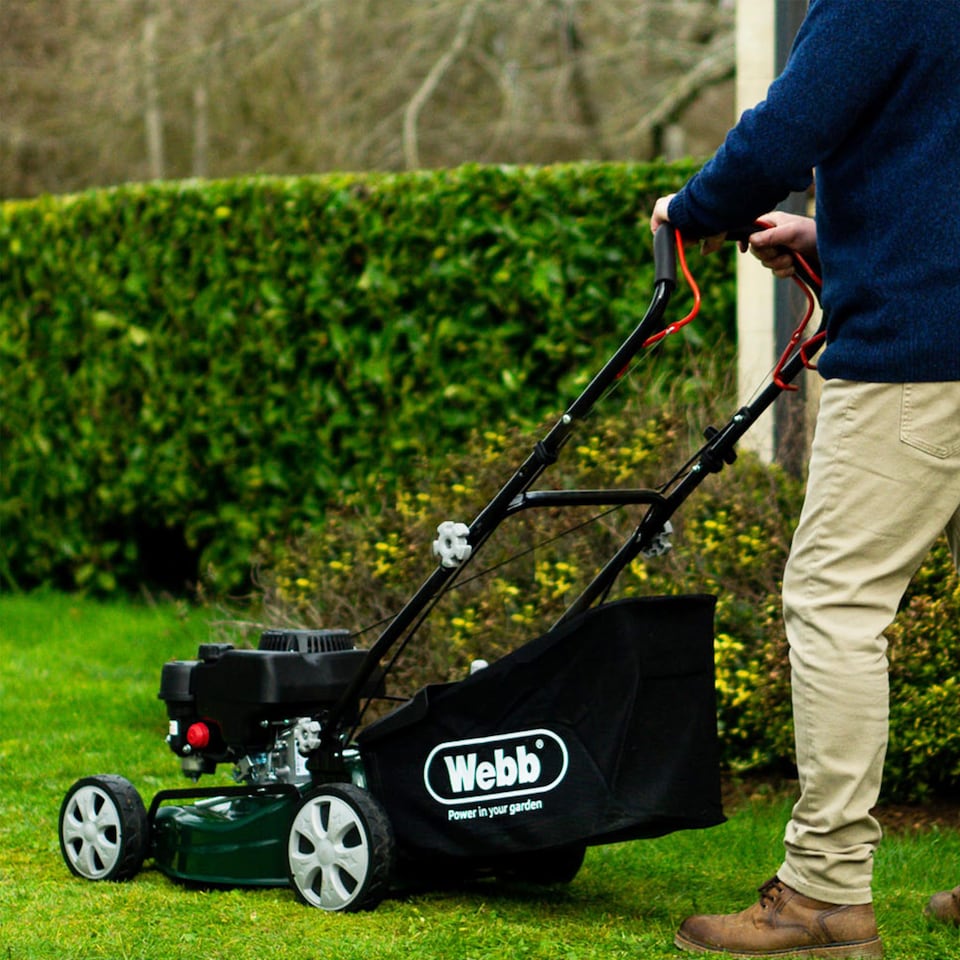 image 1 of Webb Classic 41cm Self‑Propelled Petrol Rotary Lawnmower