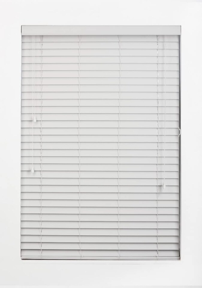 image 1 of Faux Wood Venetian Blind with String (W)75cm x (L)150cm