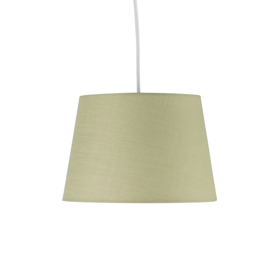 image 1 of Sage Green Cotton 23cm Tapered Cylinder Pendant or Lamp Shade Green