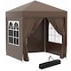 image 1 of Outsunny 2 x 2 m Garden Pop Up Gazebo, Wedding Party Tent Marquee, Water Resistant Awning Canopy with Sidewalls, Windows, Carry Bag, Coffee