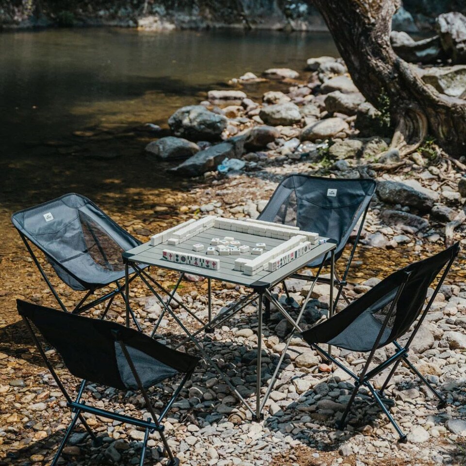 image 1 of Casual Aluminium Folding Table | Blue | Titanium | Medium