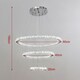 image 5 of Living and Home Modern 3-Tier Adjustable Crystal LED Pendant Light