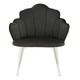image 2 of Interiors by Premier Black Velvet Dining Chair, Durable & Adjustable Velvet Office Chair, Backrest Accent Chair with Chrome Legs