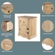 image 3 of Corona Premium Bedside Cabinet - Mexican Pine Design with Dovetail Drawer and Metal Hardware | Brown | Antique Waxed Pine | One Size | 1