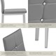image 4 of Dining Chair Set - high backrest, slim steel legs & rhinestone highlights - Set of 8 Grey
