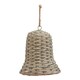 image 1 of Hill Interiors The Noel Collection Wicker Bell Christmas Decoration - Brown - 12cm x 7cm x 7cm