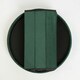 image 7 of OHS Matte Velvet Soft Round Foldable Footstool Seat Storage Organiser Ottoman | Green | Forest Green