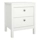image 2 of Madrid 3 Piece Bundle, Bedside, Chest and 3 Door Wardrobe in White