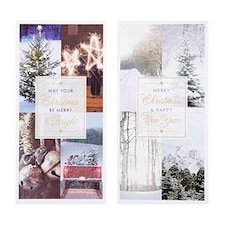 Hallmark Christmas Boxed Cards"Festive Moment" - 12 Cards, 2 Designs