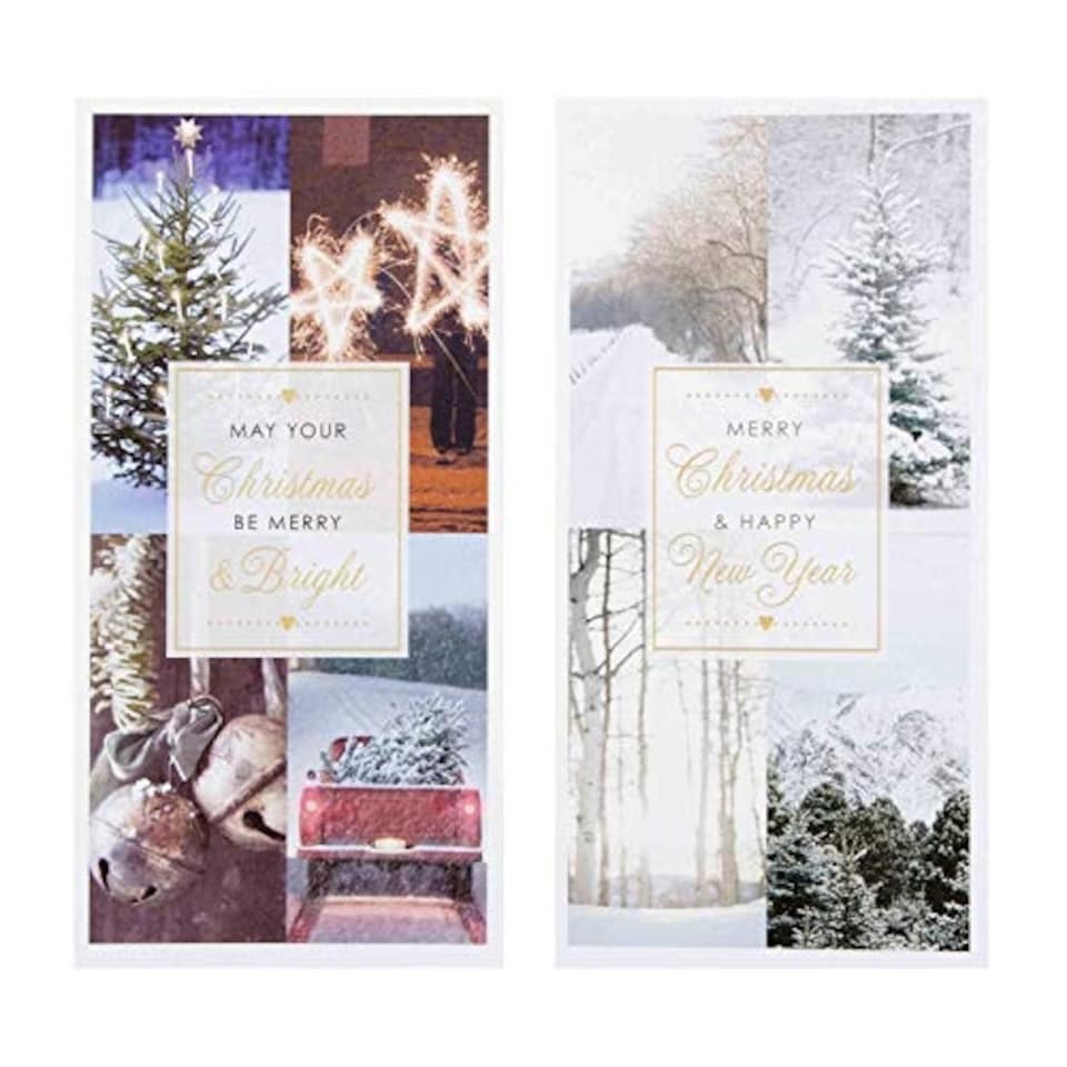 image 1 of Hallmark Christmas Boxed Cards"Festive Moment" - 12 Cards, 2 Designs