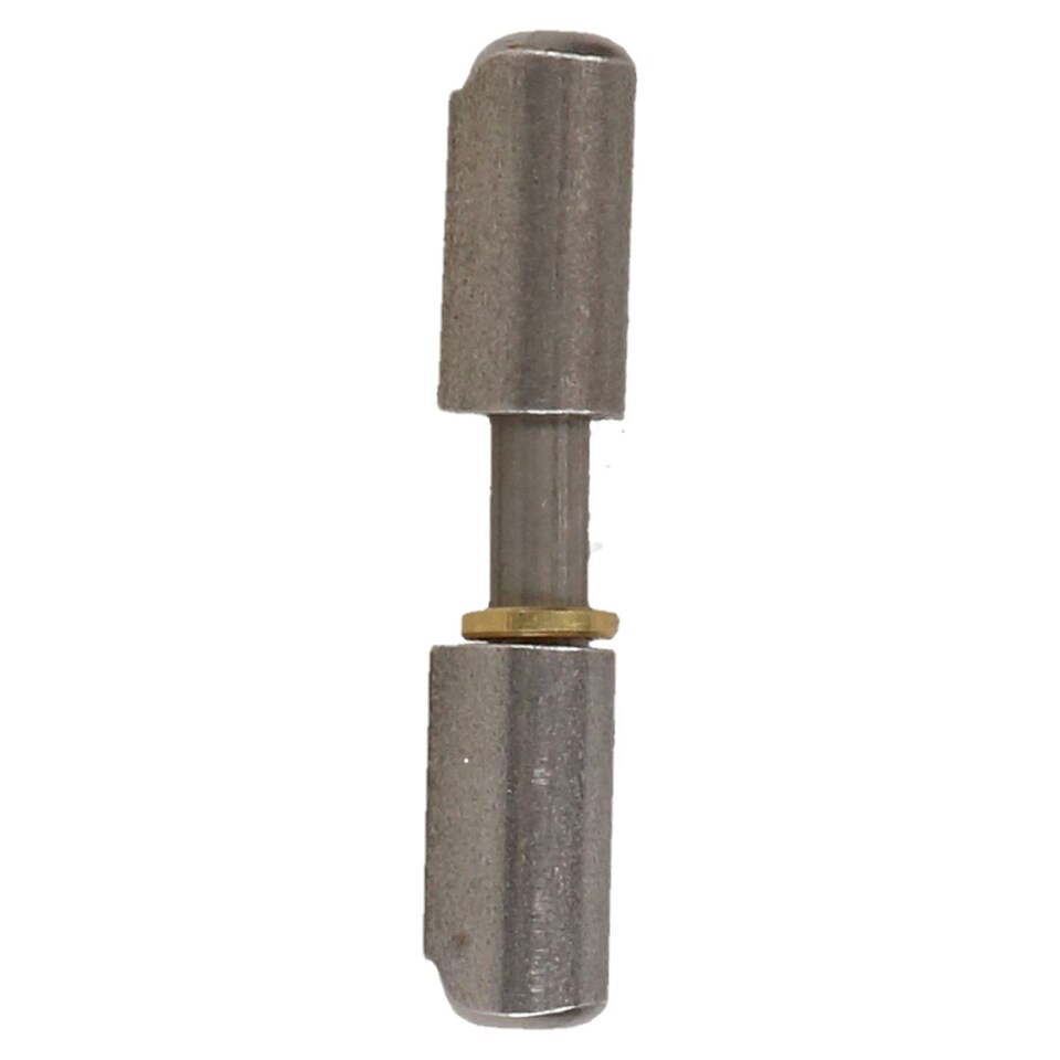 image 1 of Lift Off Bullet Hinge Weld On Brass Bush 8x40mm Heavy Duty Door Hatch 4PK Silver