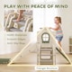 image 6 of AIYAPLAY Foldable 5 in 1 Kids Slide with Climber and Basketball Hoop, Cream