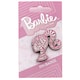 image 2 of Barbie Sparkly Silhouette Badge - Pink/Silver/White - One Size Pink