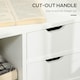 image 7 of HOMCOM Modern Bedside Table w/2 Drawer and Storage Shelves Chest for Bedroom
