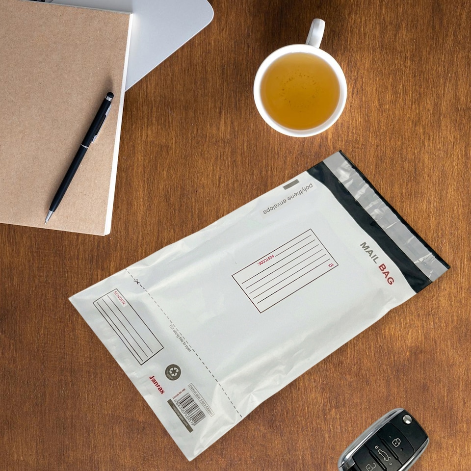 image 1 of Pack of 10 Small Polythene Mailing Bags 16x23cm – Secure Peel & Seal Envelopes