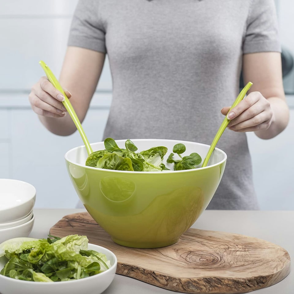 image 1 of Zeal Melamine Salad Bowl, 26cm, Lime Green