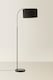 image 4 of ValueLights Black Floor Lamp Drum Black Shade & Bulb | Black