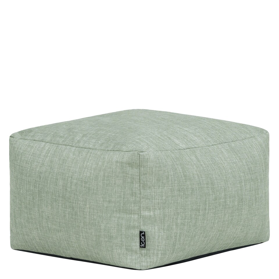 image 1 of icon Amara Footstool Outdoor Woven, Sage Green