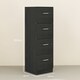image 5 of HOMCOM File Cabinet with 4 Drawers for Home Office, Vertical Filing Cabinet with Lock, Adjustable Hanging Bar for A4 and Letter Size, Black Wood Effect