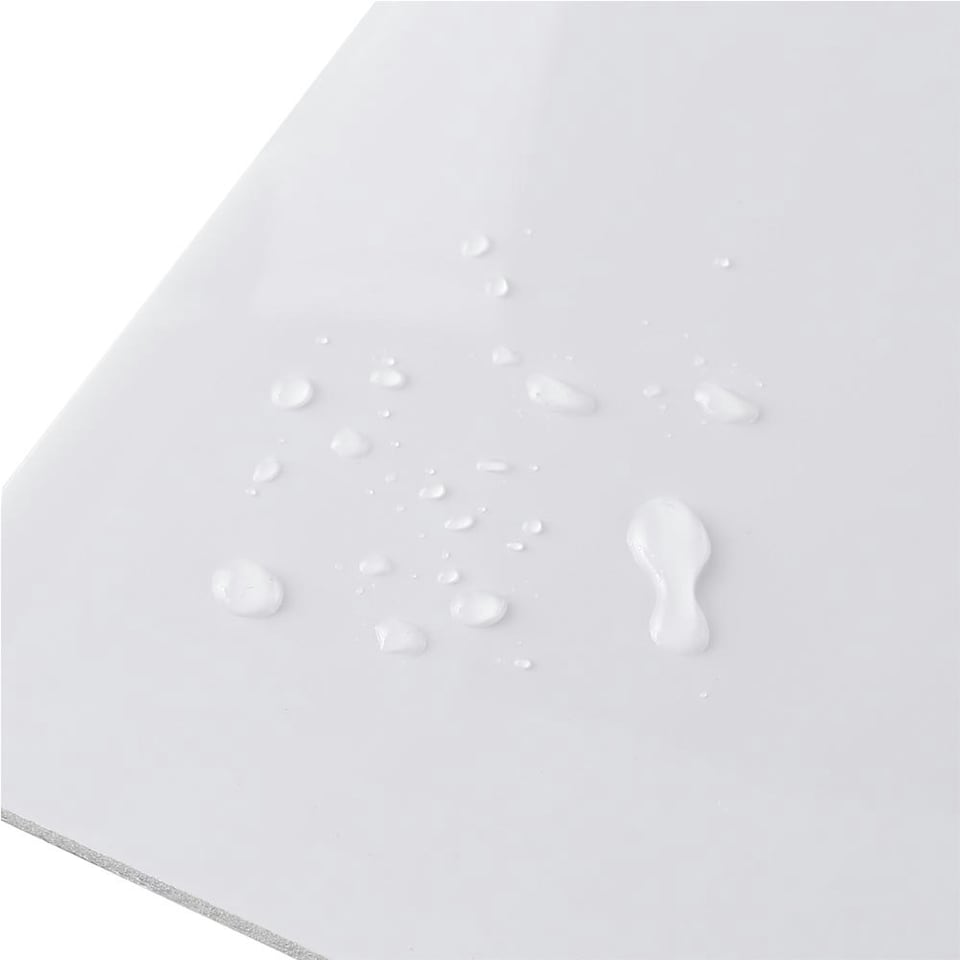image 1 of Living and Home Marble Wall Sticker Peel and Stick 10pcs - White White