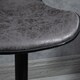 image 8 of HOMCOM Adjustable Bar Stools Set of 2, Swivel Leathaire Upholstered Barstools with Large Seat, Breakfast Bar Chairs with Back, Footrest and Steel Base, Dark Grey